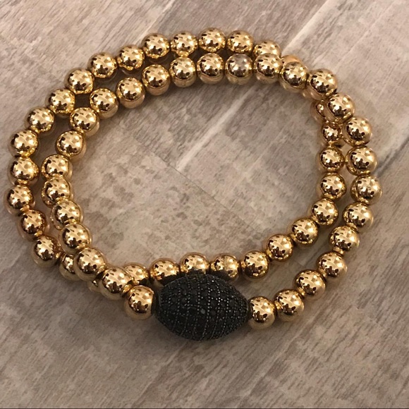 2PC Golden Stretchable Bracelet - Picture 4 of 7